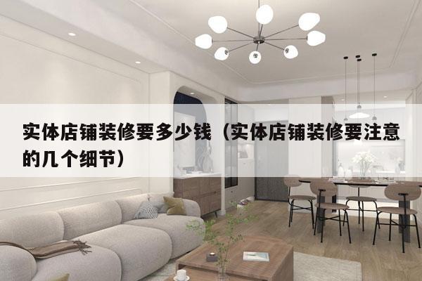 实体店铺装修要多少钱（实体店铺装修要注意的几个细节）