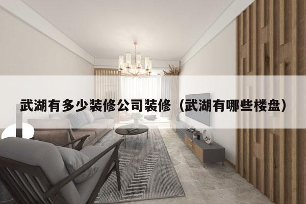 武湖有多少装修公司装修（武湖有哪些楼盘）