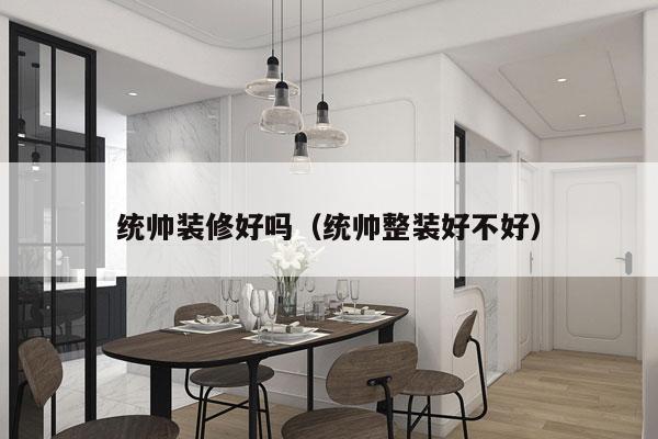 统帅装修好吗（统帅整装好不好）