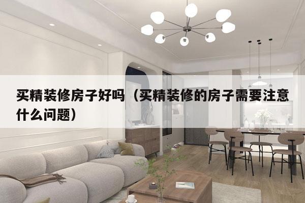 买精装修房子好吗（买精装修的房子需要注意什么问题）