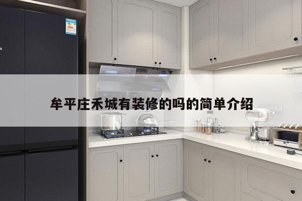 牟平庄禾城有装修的吗的简单介绍
