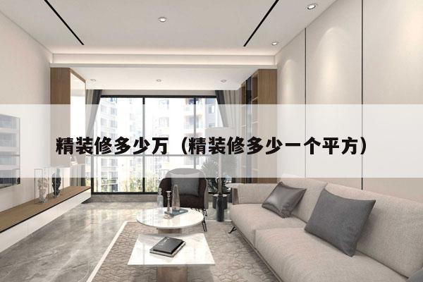 精装修多少万(精装修多少一个平方)