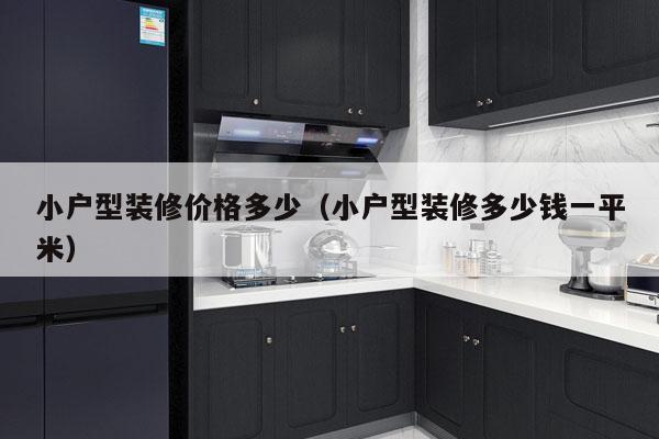 小户型装修价格多少(小户型装修多少钱一平米)