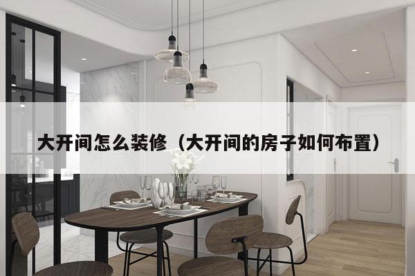 大开间怎么装修（大开间的房子如何布置）