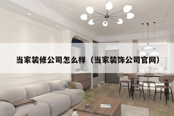 当家装修公司怎么样（当家装饰公司官网）
