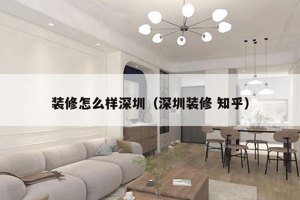 装修怎么样深圳（深圳装修 知乎）