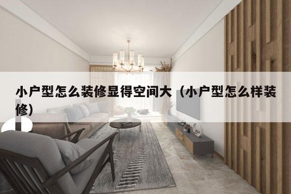 小户型怎么装修显得空间大（小户型怎么样装修）