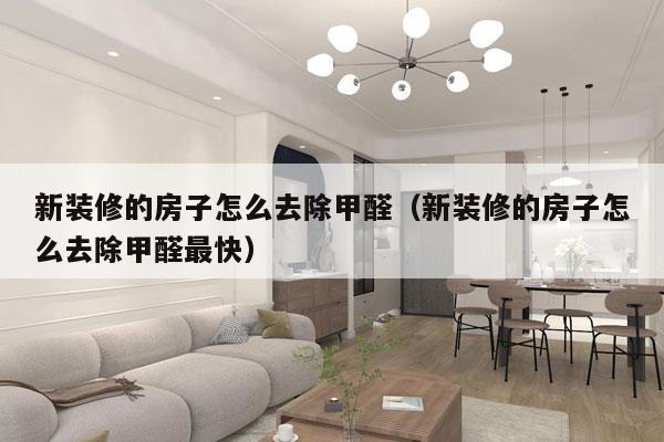 新装修的房子怎么去除甲醛（新装修的房子怎么去除甲醛最快）