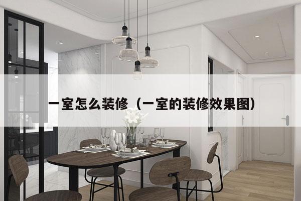 一室怎么装修（一室的装修效果图）