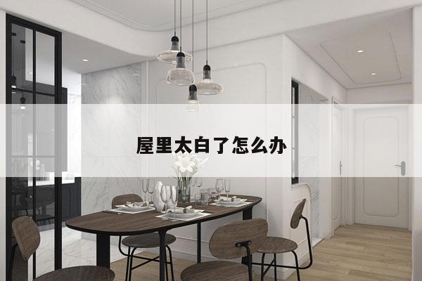 屋里太白了怎么办
