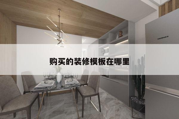 购买的装修模板在哪里