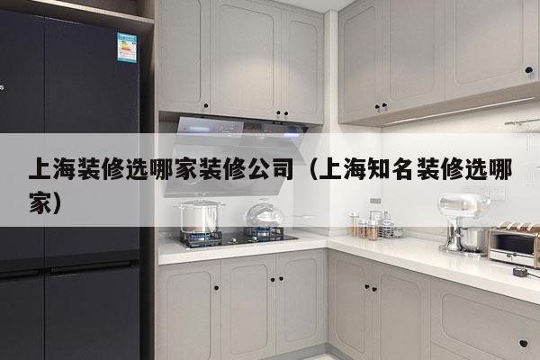 上海装修选哪家装修公司（上海知名装修选哪家）