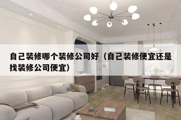 自己装修哪个装修公司好（自己装修便宜还是找装修公司便宜）