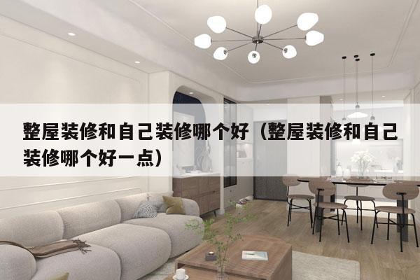 整屋装修和自己装修哪个好（整屋装修和自己装修哪个好一点）