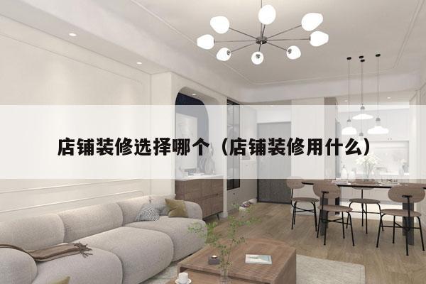 店铺装修选择哪个（店铺装修用什么）